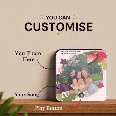 Personalized Friendship Gift for Besties Musical Fridge Magnet for Refrigerator Gift for Favourite Person Playing Song Magnet Birthday Memory Gift for Friends